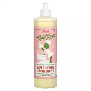 Rebel Green, Super Deluxe Dish Soap, розово-лиловое, 473 мл (16 жидк. Унций)