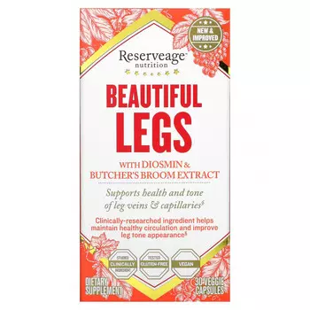 ReserveAge Nutrition, Beautiful Legs с диосмином и ресвератролом, 30 растительных капсул