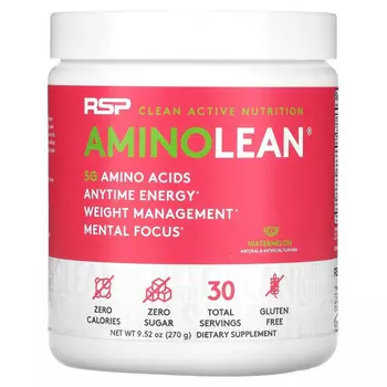 RSP Nutrition, AminoLean, арбуз, 270 г (9,52 унции)
