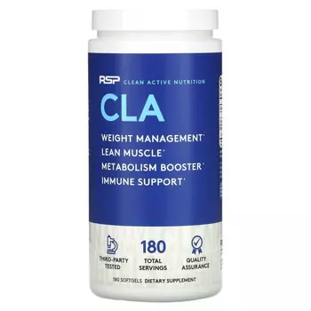 RSP Nutrition, CLA, коррекция веса, 180 мягких таблеток