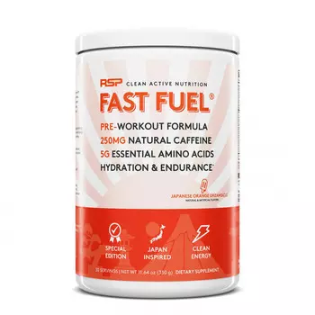 RSP Nutrition, Fast Fuel, формула перед тренировкой, восполнение жидкости и выносливость, со вкусом японского апельсинового мороженого Dreamsicle, 330 г (11,64 унции)