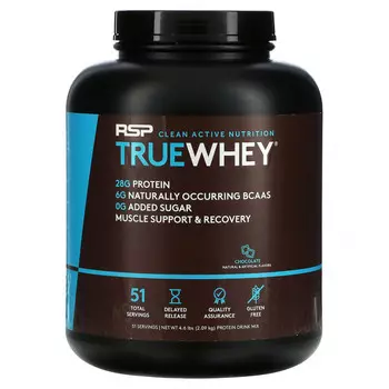 RSP Nutrition, TrueWhey, шоколад, 2,09 кг (4,6 фунтов)