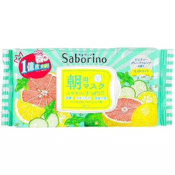 Saborino, утренняя маска для лица, грейпфрут, 32 шт, 306 мл