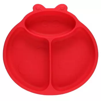 Sage Spoonfuls, Тарелка с божьей коровкой Sili, красная, 1 шт.