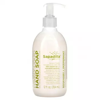 Sapadilla, Lovely Liquid, мыло для рук, розмарин и перечная мята, 354 мл (12 жидк. Унций)