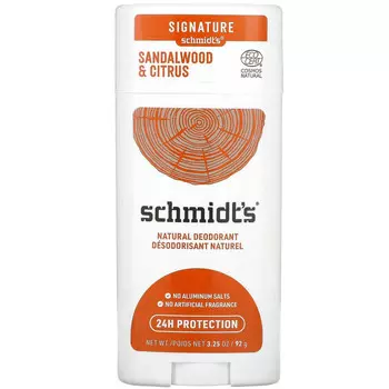 Schmidt's, Натуральный дезодорант, сандаловое дерево и цитрусовые, 3,25 унции (92 г)