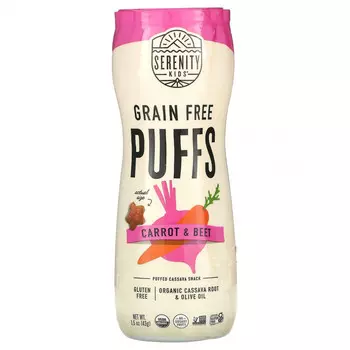 Serenity Kids, Слойки без зерна, морковь и свекла, 1,5 унции (43 г)
