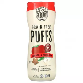 Serenity Kids, Слойки без злаков, с томатами и грибами, 43 г (1,5 унции)