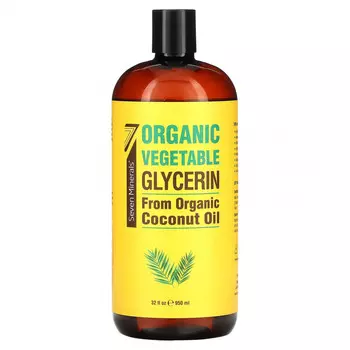 Seven Minerals, Органический растительный глицерин, без запаха, 950 мл (32 жидк. Унции)