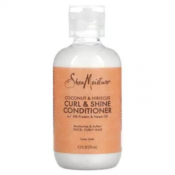 SheaMoisture, Кондиционер для завивки и блеска, для густых вьющихся волос, кокос и гибискус, 95 мл (3,2 жидк. Унции)