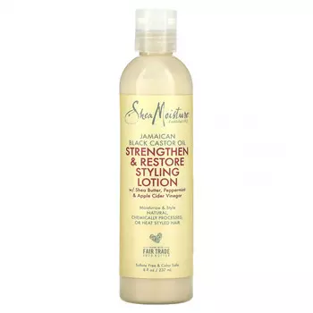 SheaMoisture, Ямайское черное касторовое масло, укрепляющий и восстанавливающий лосьон для укладки, 237 мл (8 жидк. Унций)
