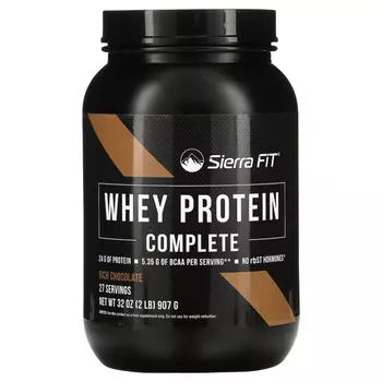 Sierra Fit, Whey Protein Complete, сывороточный протеин, насыщенный шоколад, 907 г (2 фунта)