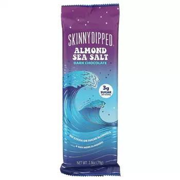 SkinnyDipped, Миндаль с морской солью, темный шоколад, 79 г (2,8 унции)
