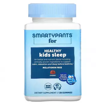 SmartyPants, средство для здорового сна, для детей старше 4 лет, со вкусом вишни, 28 жевательных мармеладок