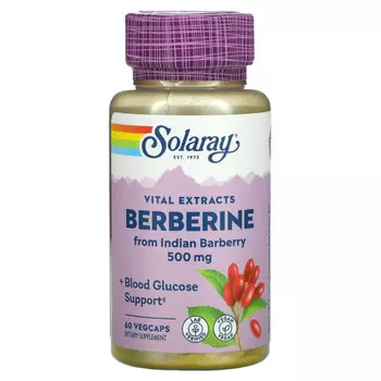 Solaray, Berberine, 500mg, 60 VegCaps