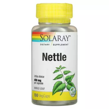 Solaray, крапива, 450 мг, 100 капсул VegCap