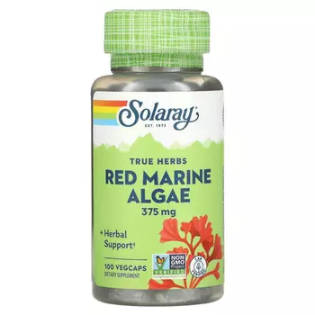 Solaray, Красные морские водоросли, 375 мг, 100 вегетарианских капсул