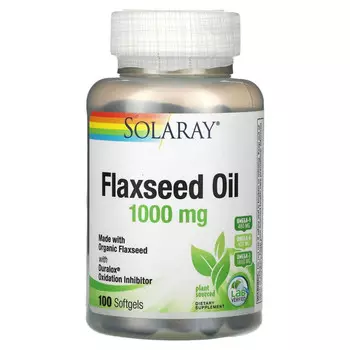 Solaray, Льняное масло, 333 мг, 100 капсул