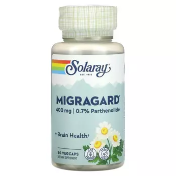 Solaray, MigraGard, 400 мг, 60 растительных капсул