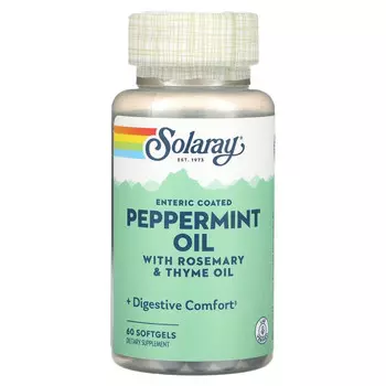 Solaray, Peppermint Oil, 60 Softgels