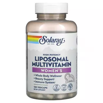 Solaray, Высокоэффективные липосомальные мультивитамины для женщин, 120 растительных капсул