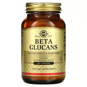 Solgar, Beta Glucans, 60 таблеток