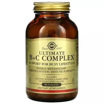 Solgar, Комплекс Ultimate B + C, 90 таблеток