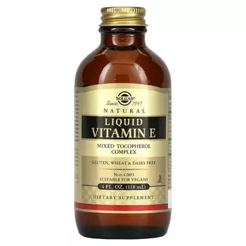 Solgar, натуральный жидкий витамин E, 118 мл (4 жидк. унции)