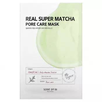 SOME BY MI, Real Super Matcha, маска для ухода за порами, 1 шт., 20 г (0,7 унции)