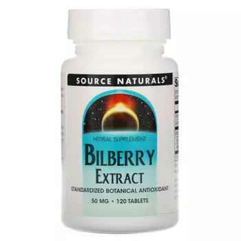 Source Naturals, экстракт черники, 50 мг, 120 таблеток