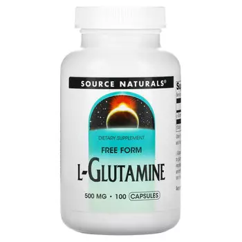 Source Naturals, L-глутамин, 500 мг, 100 капсул