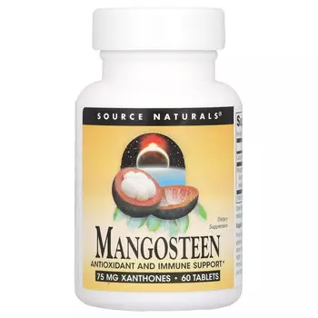 Source Naturals, Мангустан, 187,5 мг, 60 таблеток