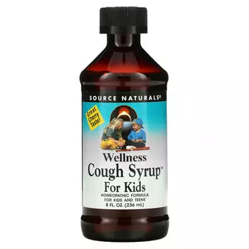 Source Naturals, Микстура от кашля для детей, великолепный вкус вишни, 8 жидких унций (236 мл)