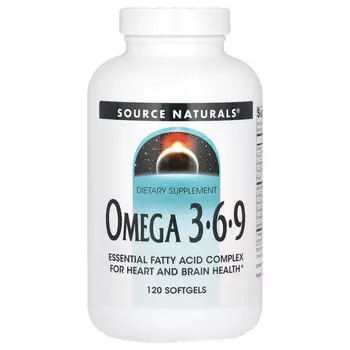Source Naturals, Omega-3, 6, 9, 120 капсул