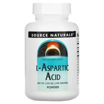 Source Naturals, порошок L-аспарагиновой кислоты, 100 г (3,53 унции)