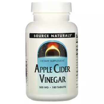 Source Naturals, яблочный уксус, 500 мг, 180 таблеток