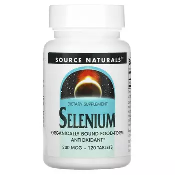 Source Naturals, Селениум, 200 мкг, 120 таблеток