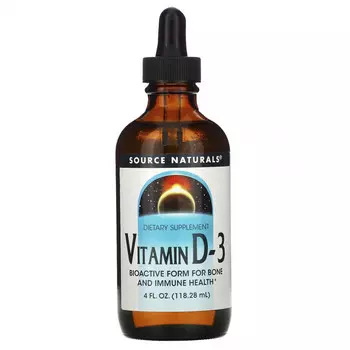 Source Naturals, Витамин D-3, 4 жидкие унции (118,28 мл)