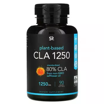 Sports Research, КЛК 1250, на растительной основе, 1250 мг, 90 растительных капсул