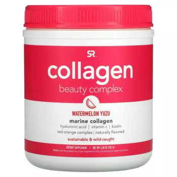 Sports Research, комплекс Collagen Beauty, морской коллаген, арбуз и юзу, 181 г (6,38 унций)