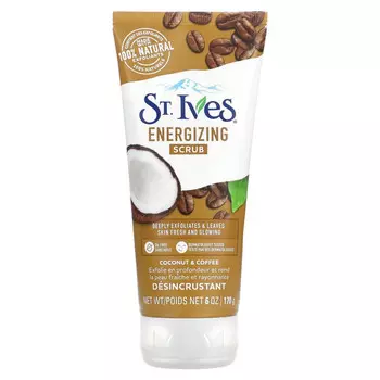St. Ives, Бодрящий скраб, с кокосом и кофе, 170 г (6 унций)