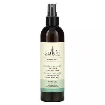 Sukin, Haircare, несмываемый кондиционер Natural Balance, для всех типов волос, 250 мл (8,46 жидк. Унции)
