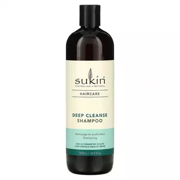 Sukin, Haircare, шампунь для глубокого очищения, для жирной и скопившейся кожи головы, 500 мл (16,9 жидк. Унции)