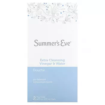 Summer's Eve, Douche, дополнительное очищение, уксус и вода, 2 шт., По 133 мл (4,5 жидк. Унции)