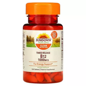 Sundown Naturals, Витамин B12, 1000 мкг, 120 таблеток