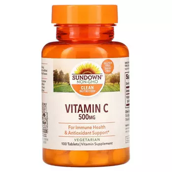 Sundown Naturals, Витамин C, 500 мг, 100 таблеток