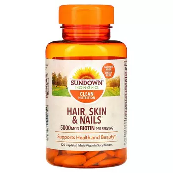 Sundown Naturals, Волосы, кожа и ногти, 120 капсуловидных таблеток