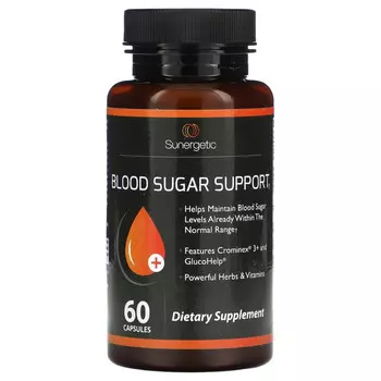 Sunergetic, Уровень сахара в крови, 60 капсул