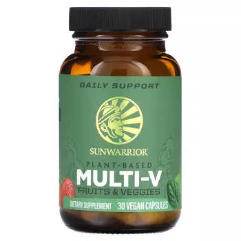 Sunwarrior, Multi-V на растительной основе, 30 веганских капсул