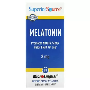 Superior Source, Мелатонин, 3 мг, 60 таблеток